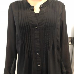 Black sheer blouse